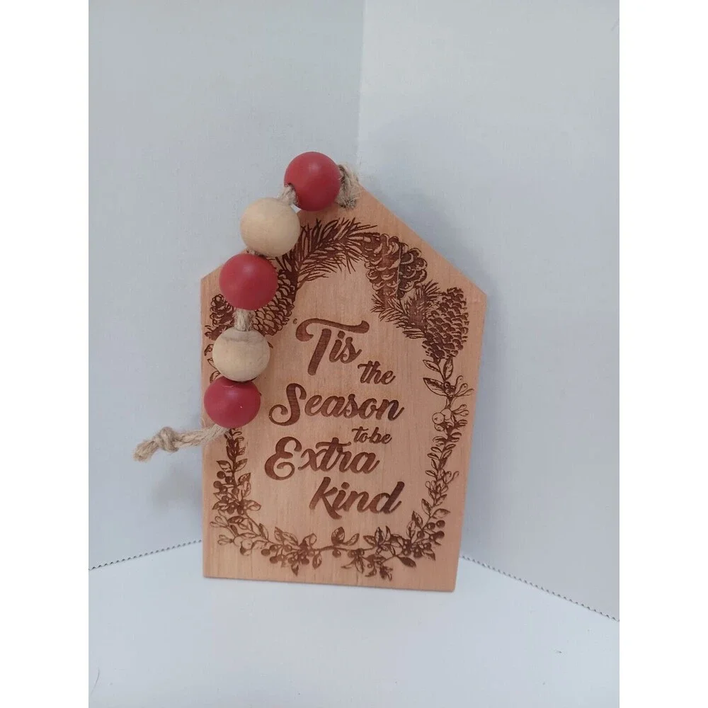 NEW Tis the Season to be Extra Kind wInter Cottage Wall‎ Decor Christmas Noel